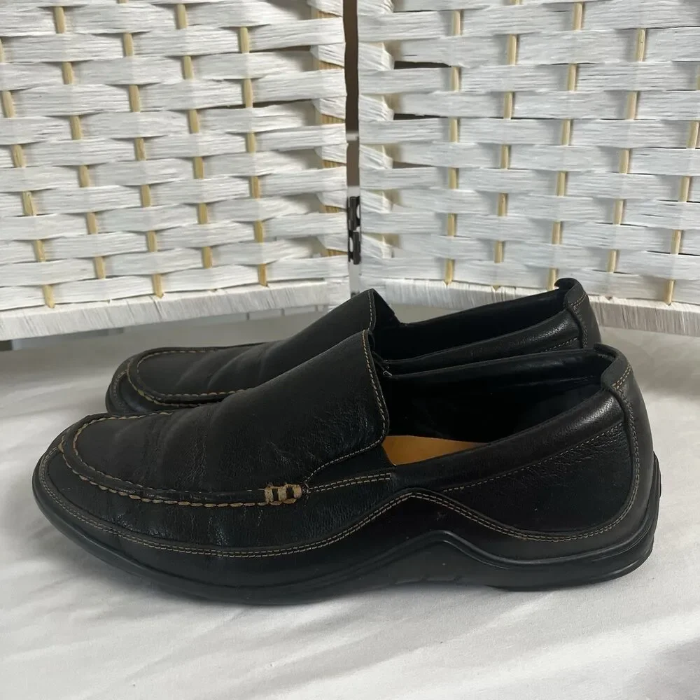Cole Haan Men's Tucker Venetian Black Leather Loafers Size 9 M Driving Shoes